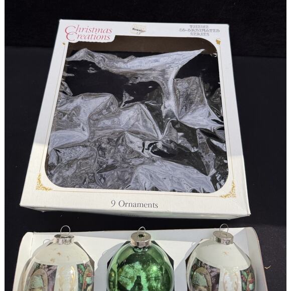 9 Vintage Elegant Krebs Glass orament blown glass Victorian Style In Box! - Picture 11 of 15